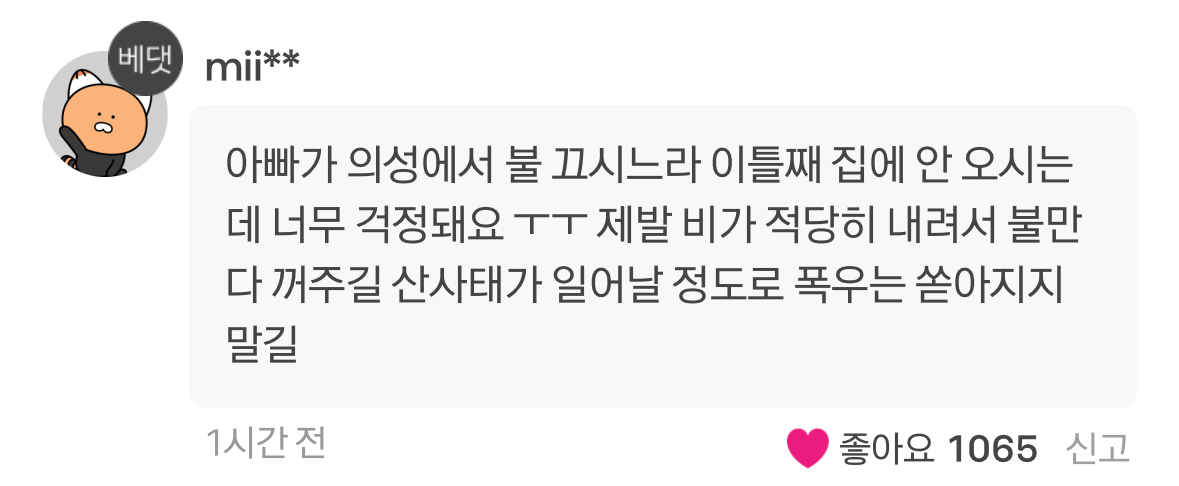 [잡담] 카카오 기부 댓글 달러갔는데 이거 너무 맘 아프다... | 인스티즈