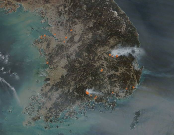 [잡담] NASA 위성에 찍힌 연기래 | 인스티즈