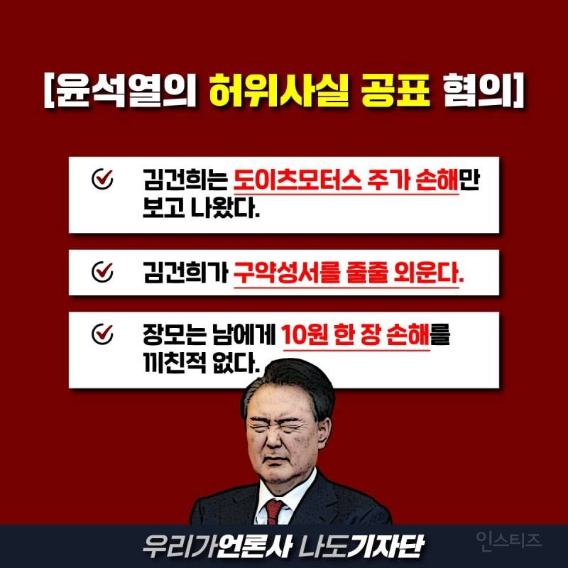 고발된 윤석열의 허위사실 공표 혐의 | 인스티즈