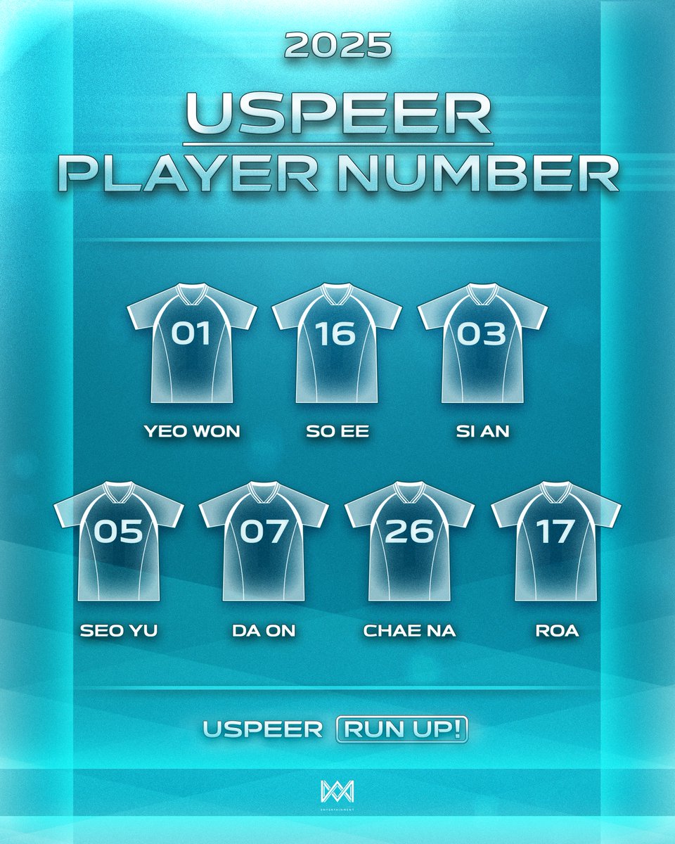 [정보/소식] USPEER (유스피어) Debut Reality <RUN UP!> Players' Jersey Numbers | 인스티즈
