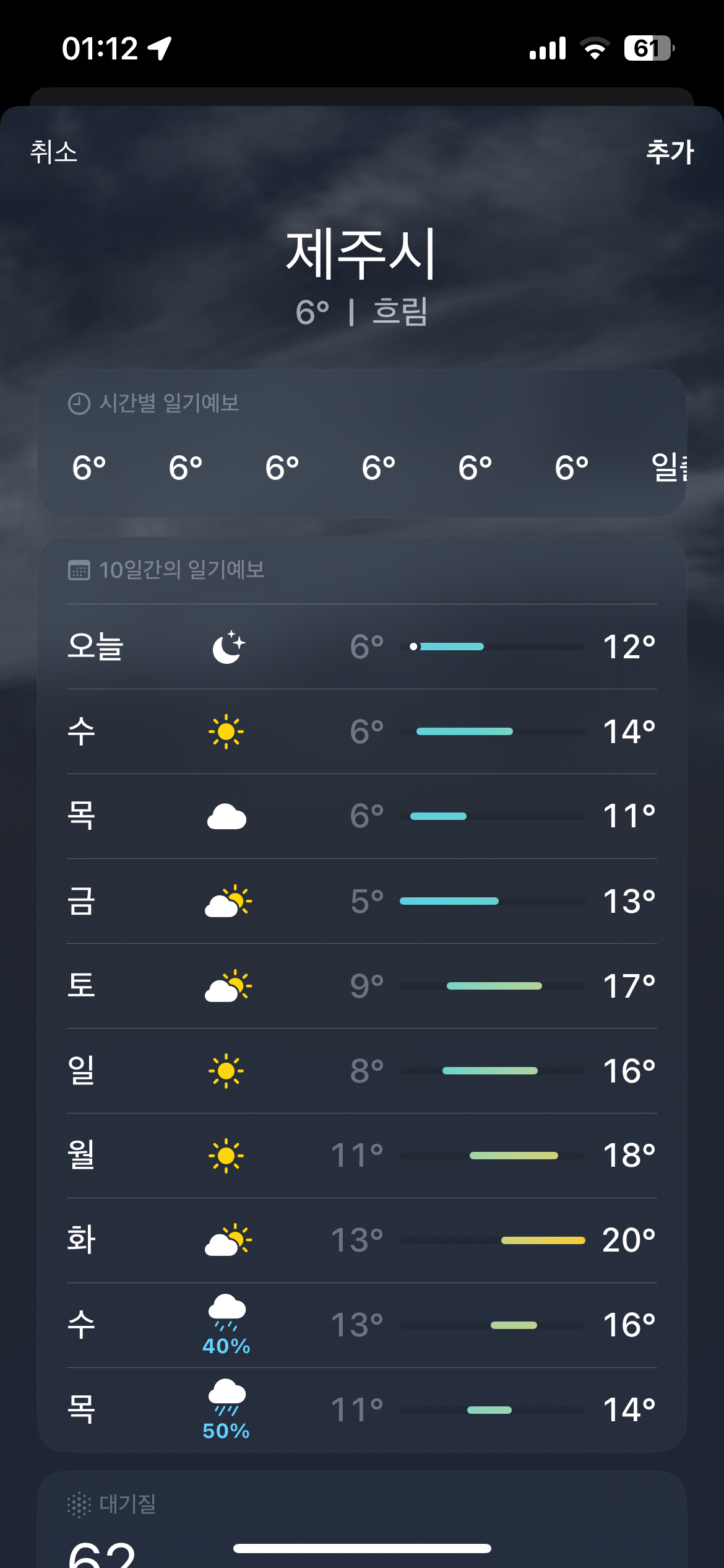 [잡담] 얘들아 이거 수목 빼박 비올까 ...... | 인스티즈