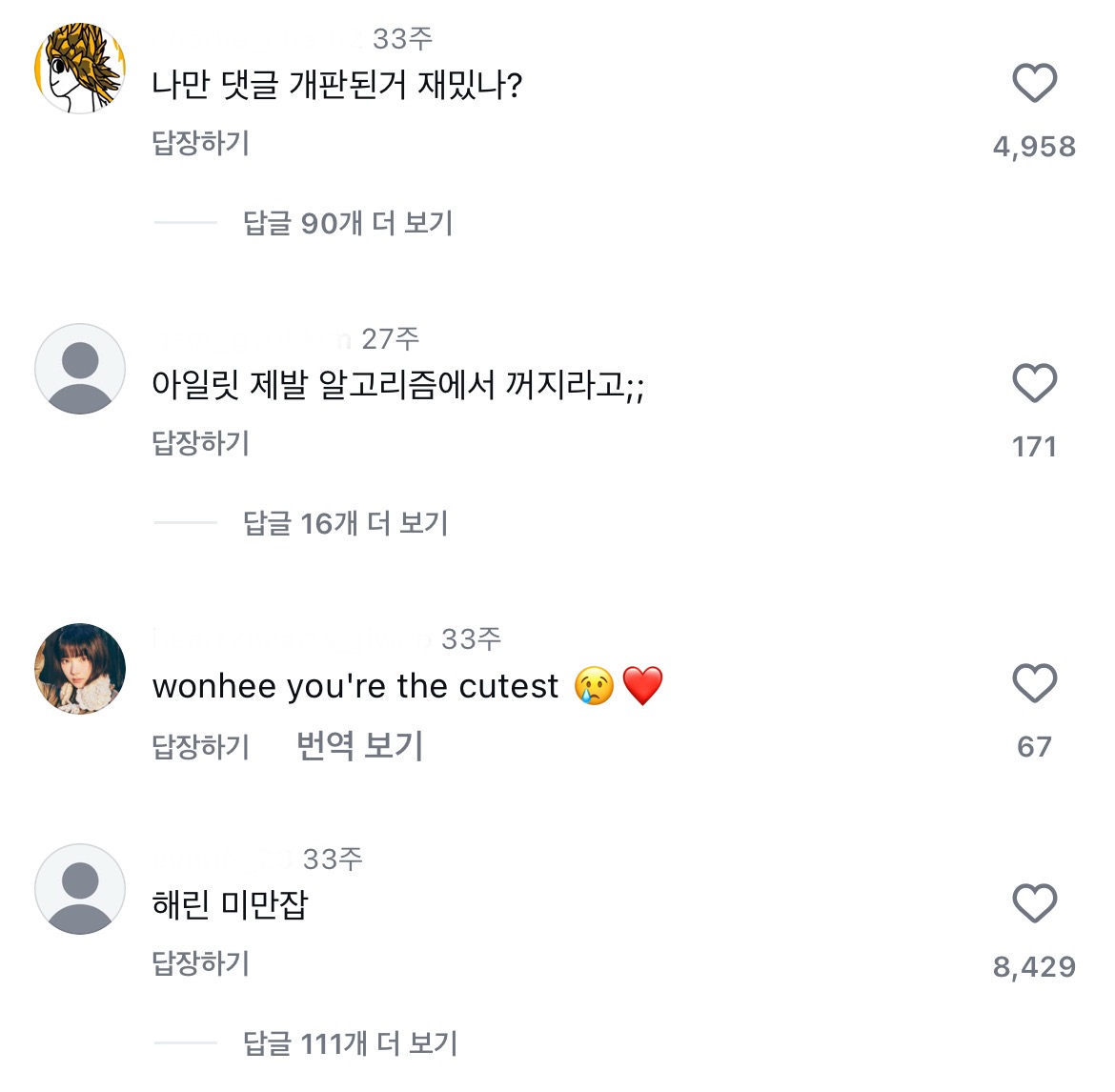 [마플] ㄴㅈㅅ팬들 ㅇㅇㄹ 공계에 악플 남긴거 아직 그대로 있음 | 인스티즈