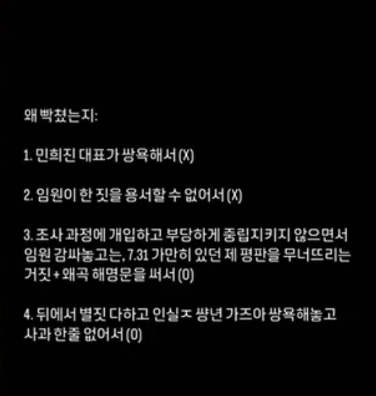 [마플] 민희진 직괴 피해자 전 직원분 인스타 정리 | 인스티즈