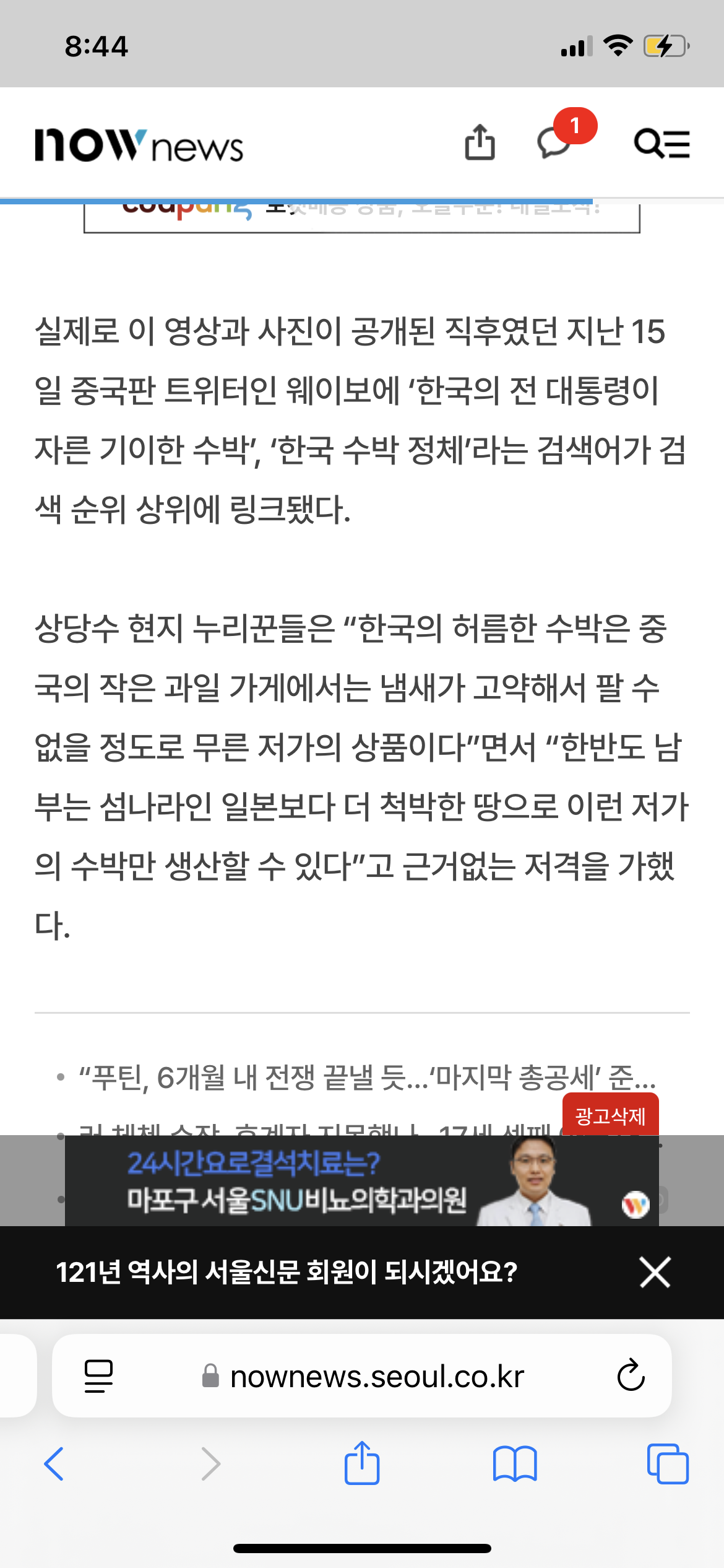 [잡담] 중국 실검에 한국인들은 수박이 비싸서 수박 껍질만 먹는다 이런글들 자주 올라옴 | 인스티즈