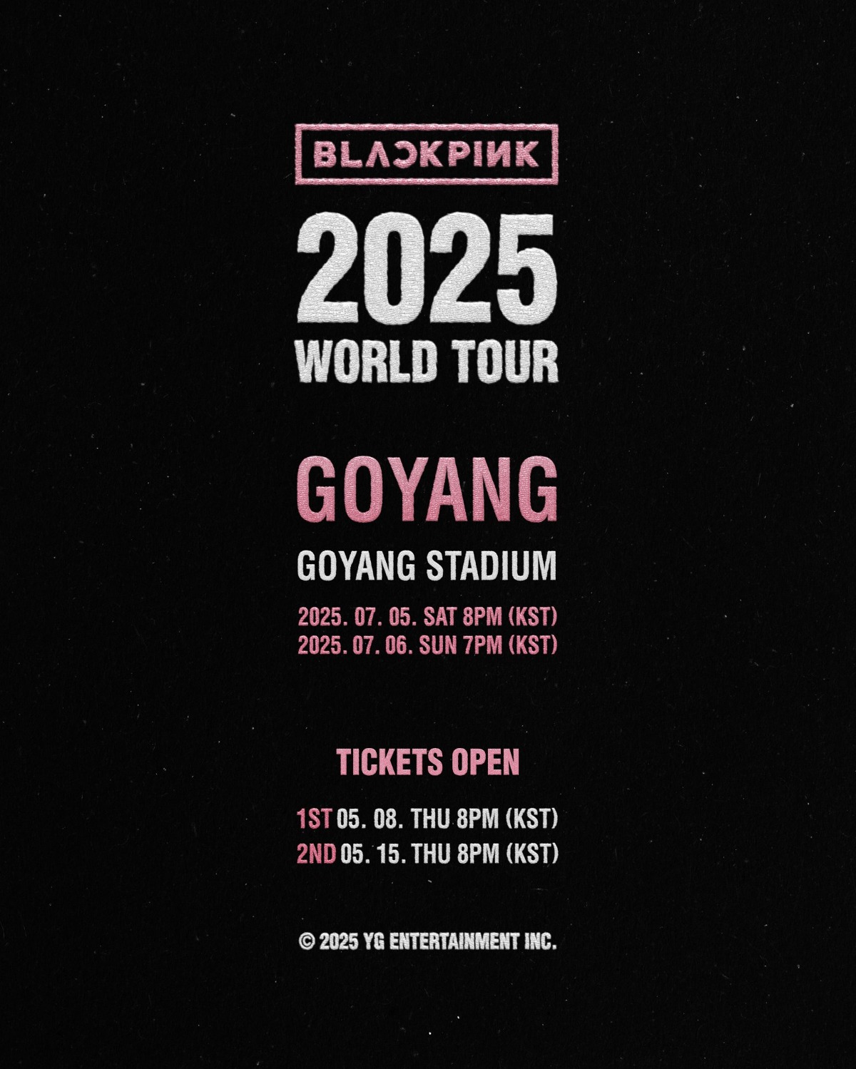 [정보/소식] BLACKPINK 2025 WORLD TOUR IN GOYANG | 인스티즈