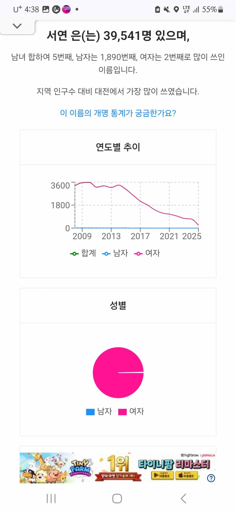 [잡담] 90~00 년대생 여자애들 인기이름 근황이래 | 인스티즈