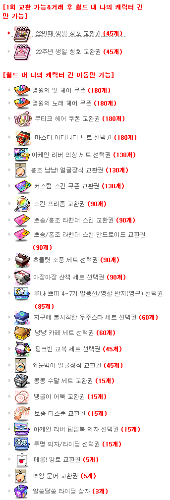 [잡담] 바우처 목록 | 인스티즈