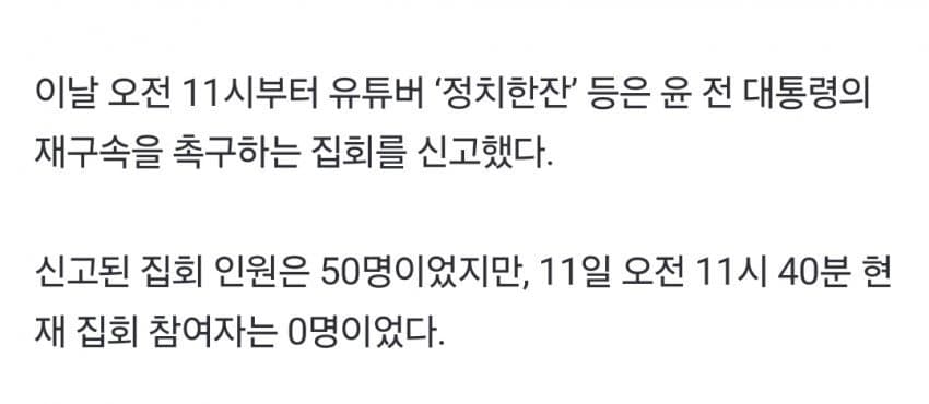 [잡담] 윤석열 재구속 집회 사람 모인거봐 | 인스티즈