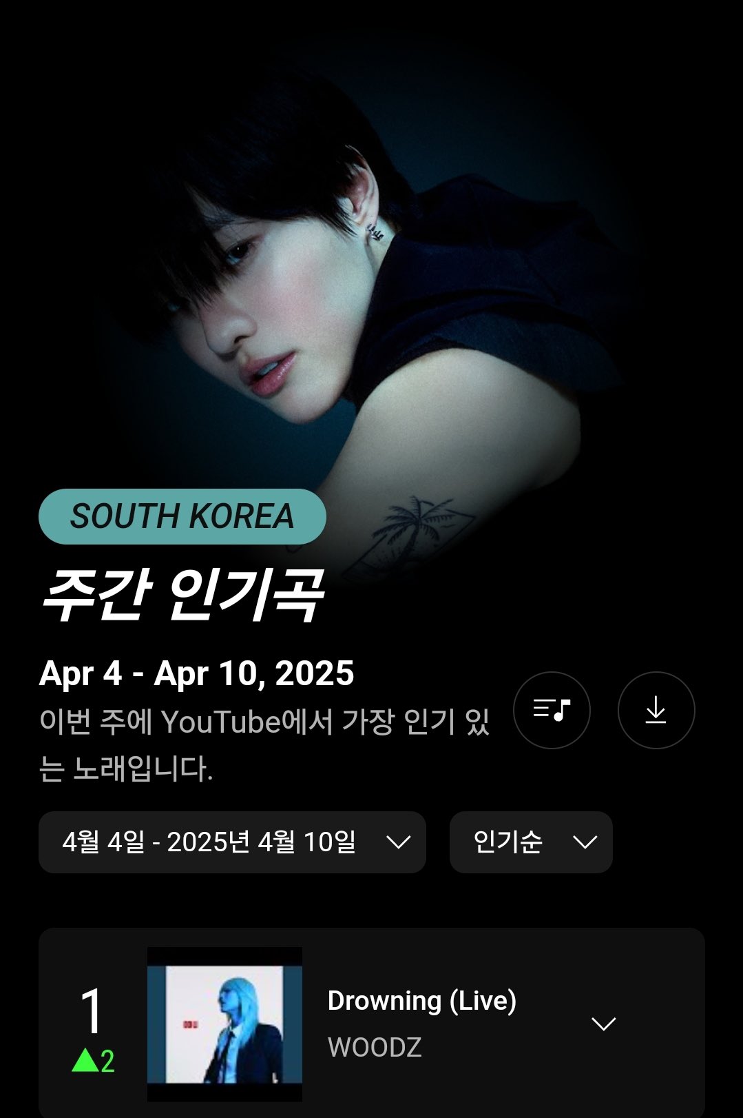 [잡담] 조승연 유튭뮤직 주간 인기곡 1위🎉 | 인스티즈
