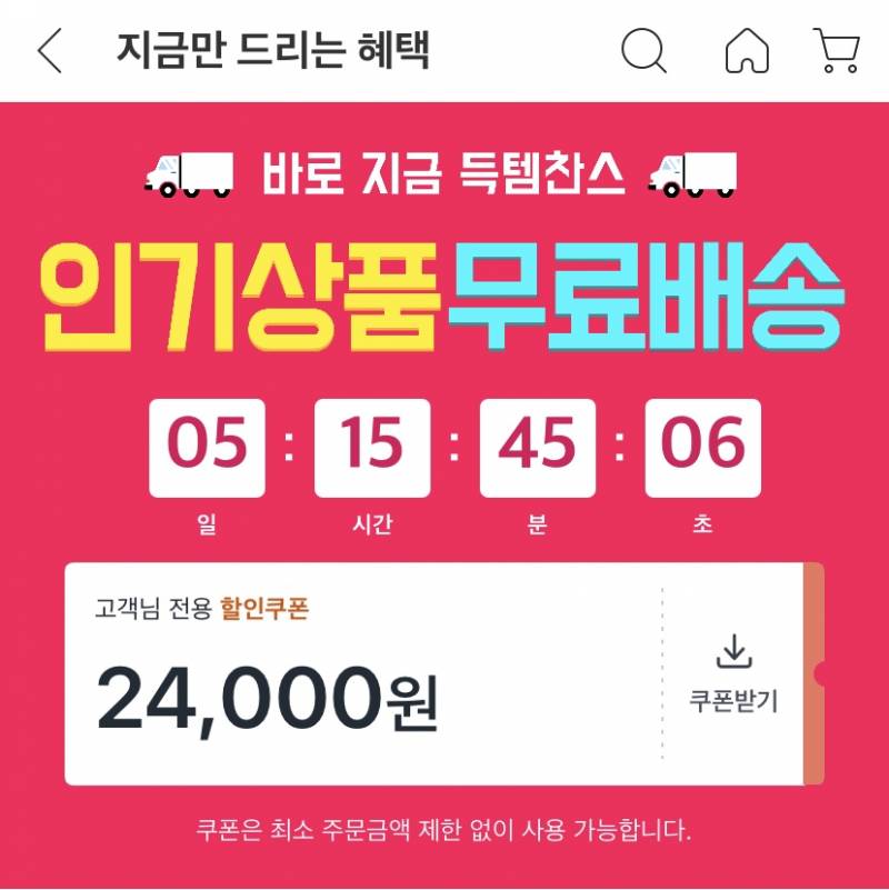 [잡담] 쿠팡 24,000원 쿠폰 받았당ㅎㅎ | 인스티즈
