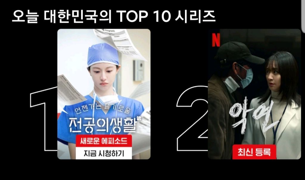 <언젠가는 슬기로울 전공의생활> 넷플릭스 1위 | 인스티즈