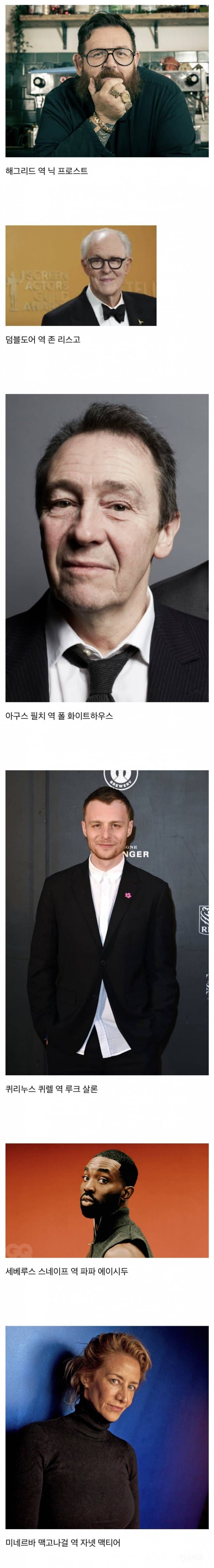 HBO 해리포터 드라마 현재까지 발표된 캐스팅 | 인스티즈