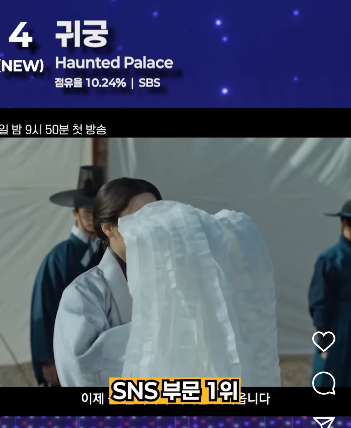 [잡담] 귀궁 화제성 sns부문 1위 육성재 출연자부문 4위다 | 인스티즈