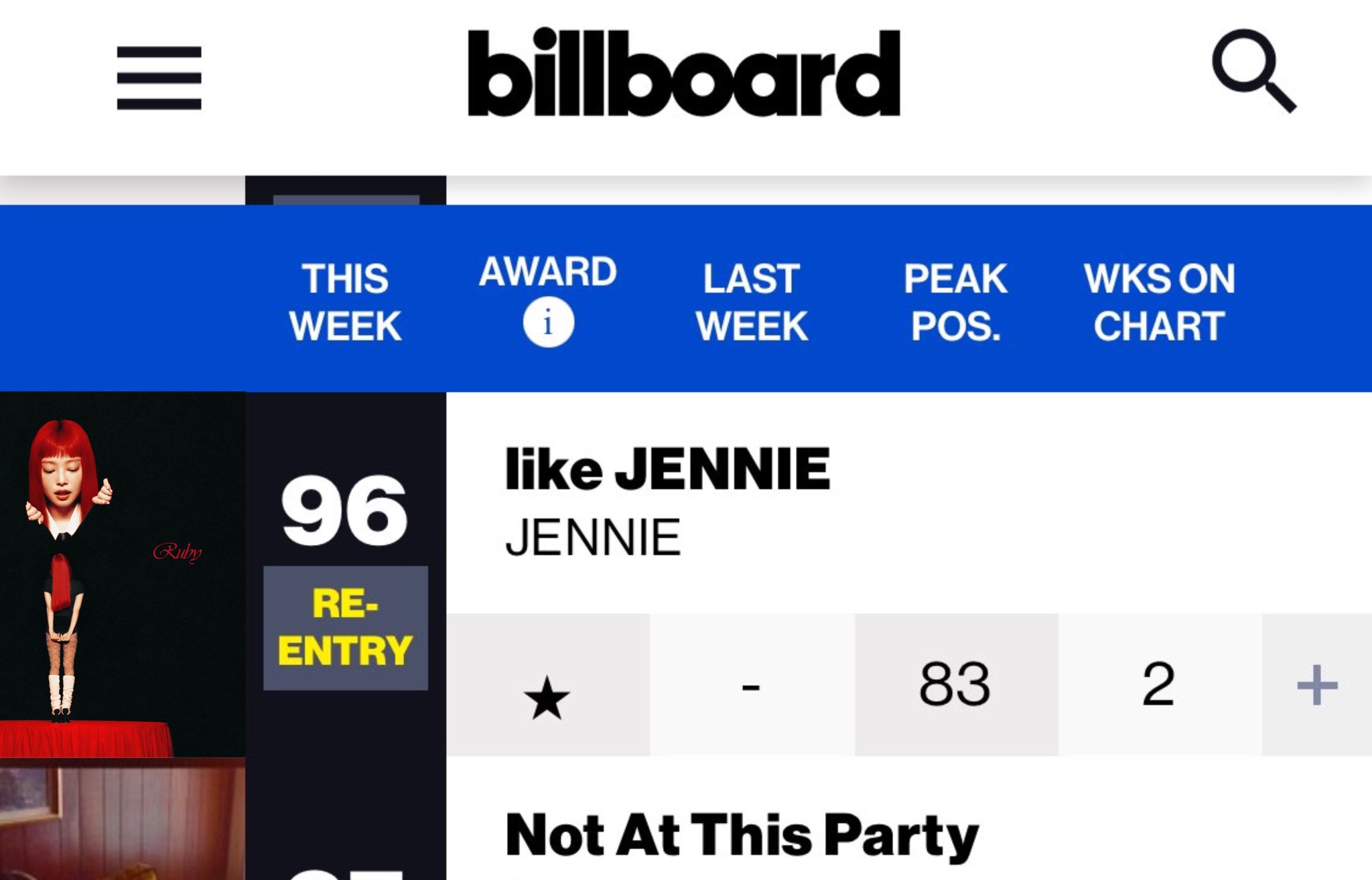 [정보/소식] 이번주 빌보드 hot100 재진입한 Like Jennie | 인스티즈