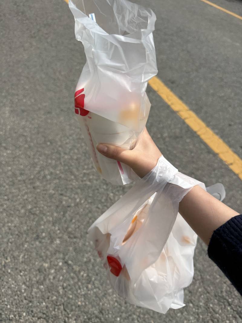 [잡담] 23시간 굶고 햄부기 포장해서 가는 길 | 인스티즈