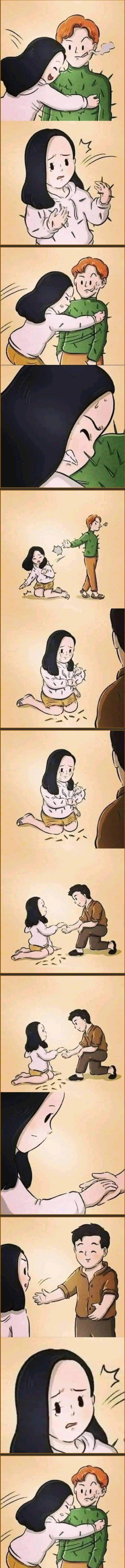 나쁜남자와 착한남자를 표현한 삽화 | 인스티즈