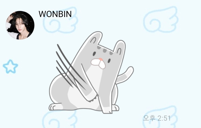 [잡담] 원빈이 코양이 임티 쓰는거 너무너무 기여어... | 인스티즈