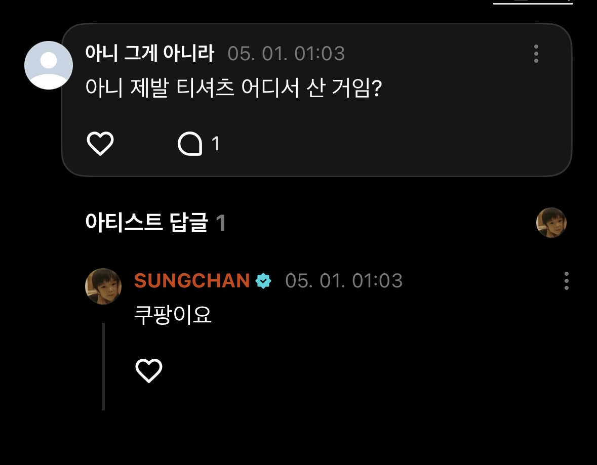 [잡담] 성찬이 이 티 쿠팡에 뭐라고 검색했을까 | 인스티즈
