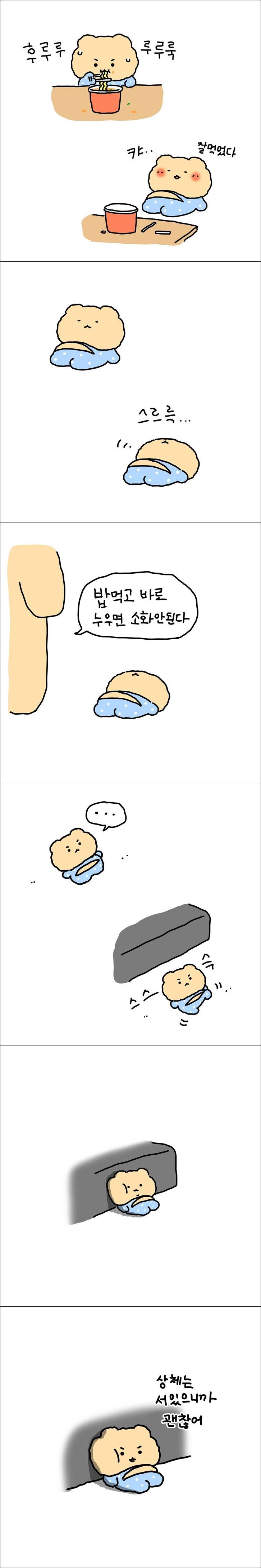 밥 먹고 바로 누우면 소화 안 된다는 엄마.jpg | 인스티즈