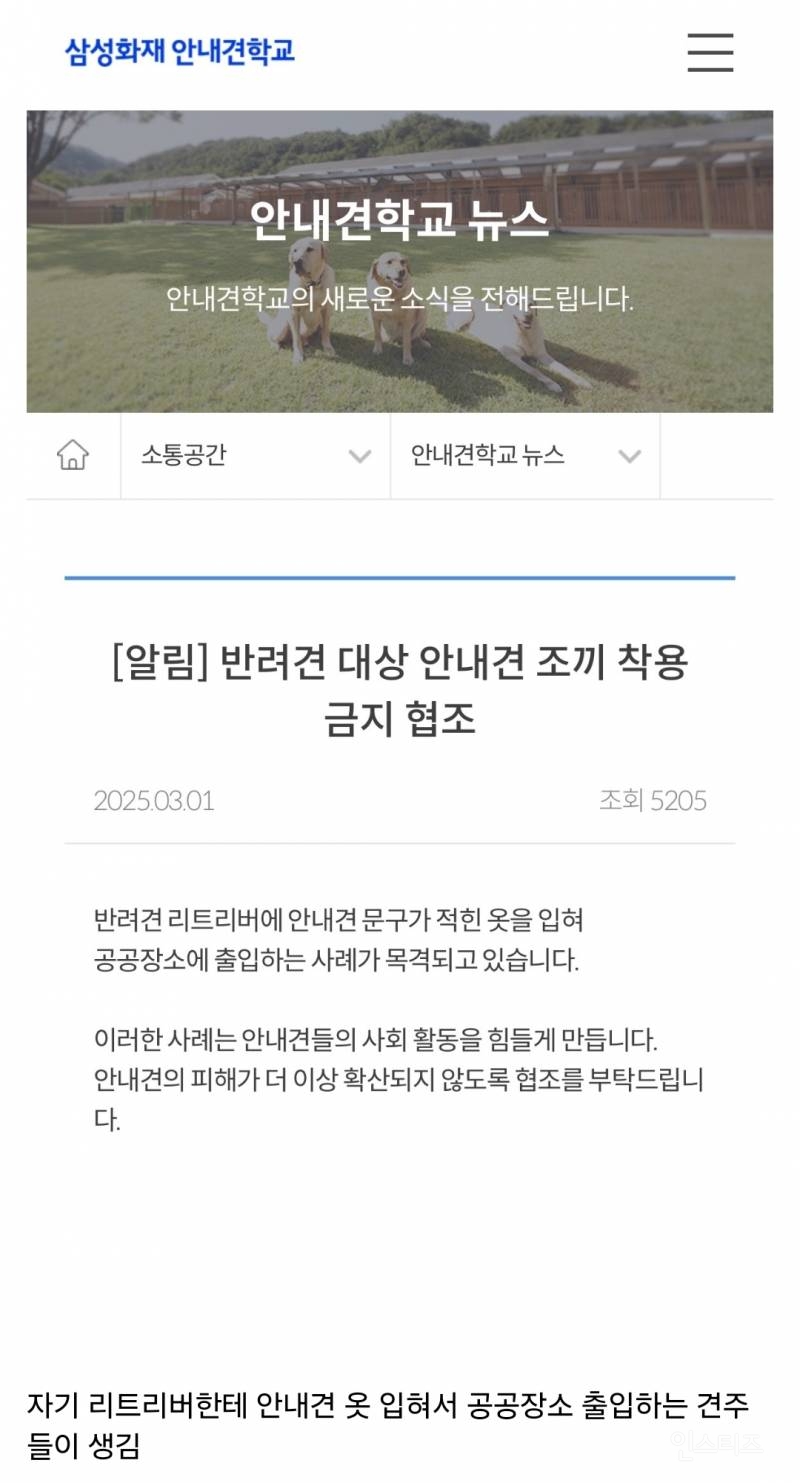 요즘 대형견 견주들 중에 민폐 갑 | 인스티즈
