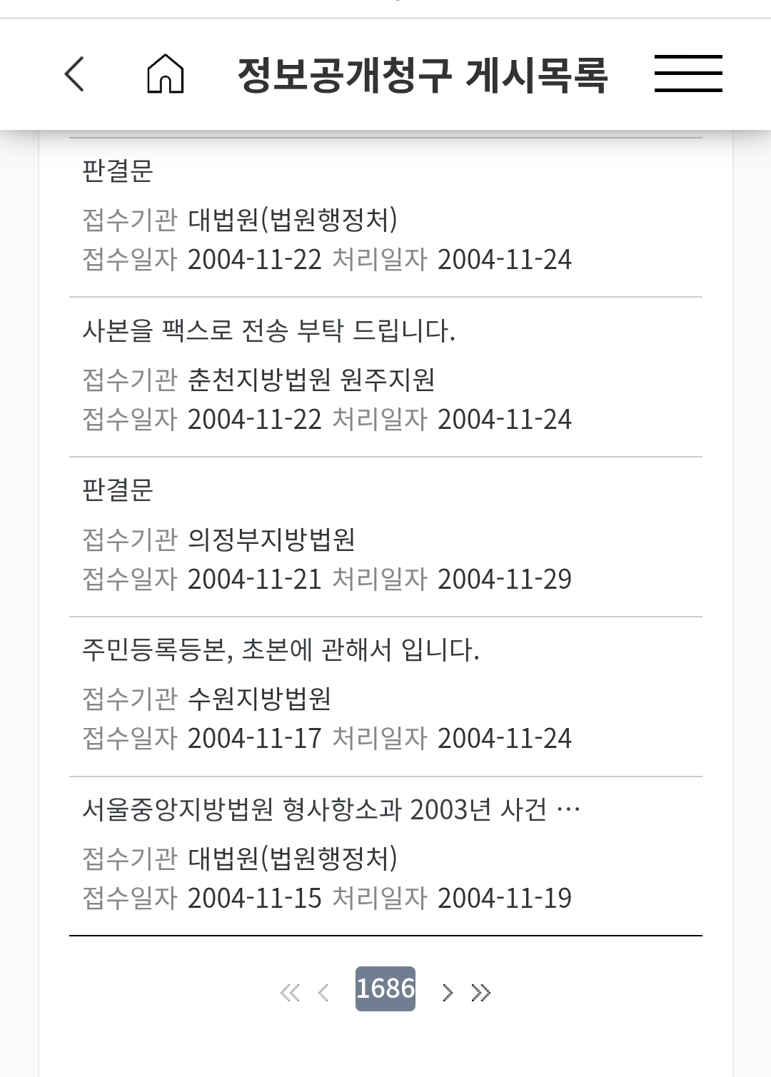 [정리글] 대법원 정보공개청구 게시목록 근황 | 인스티즈