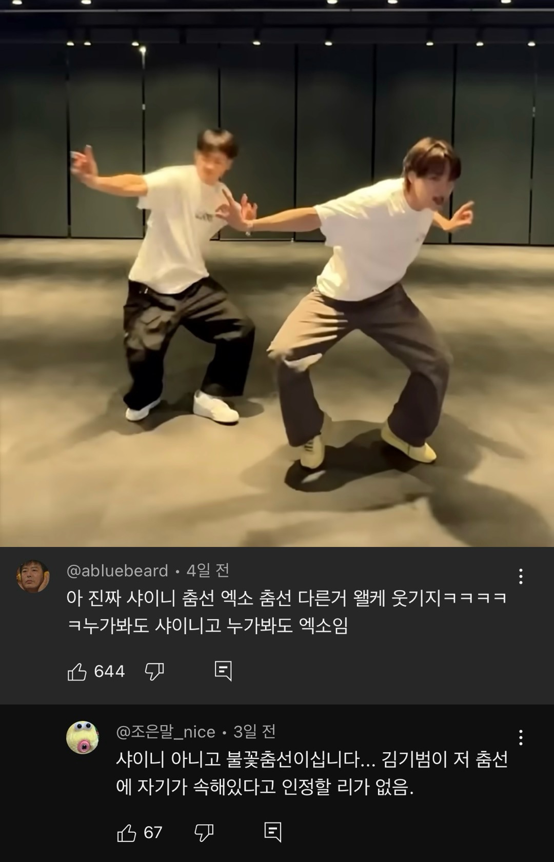 [잡담] 엑소 카이&샤이니 민호 챌린지했는데 댓글 웃긴거 봄 ㅋㅋㅋㅋㅋ | 인스티즈