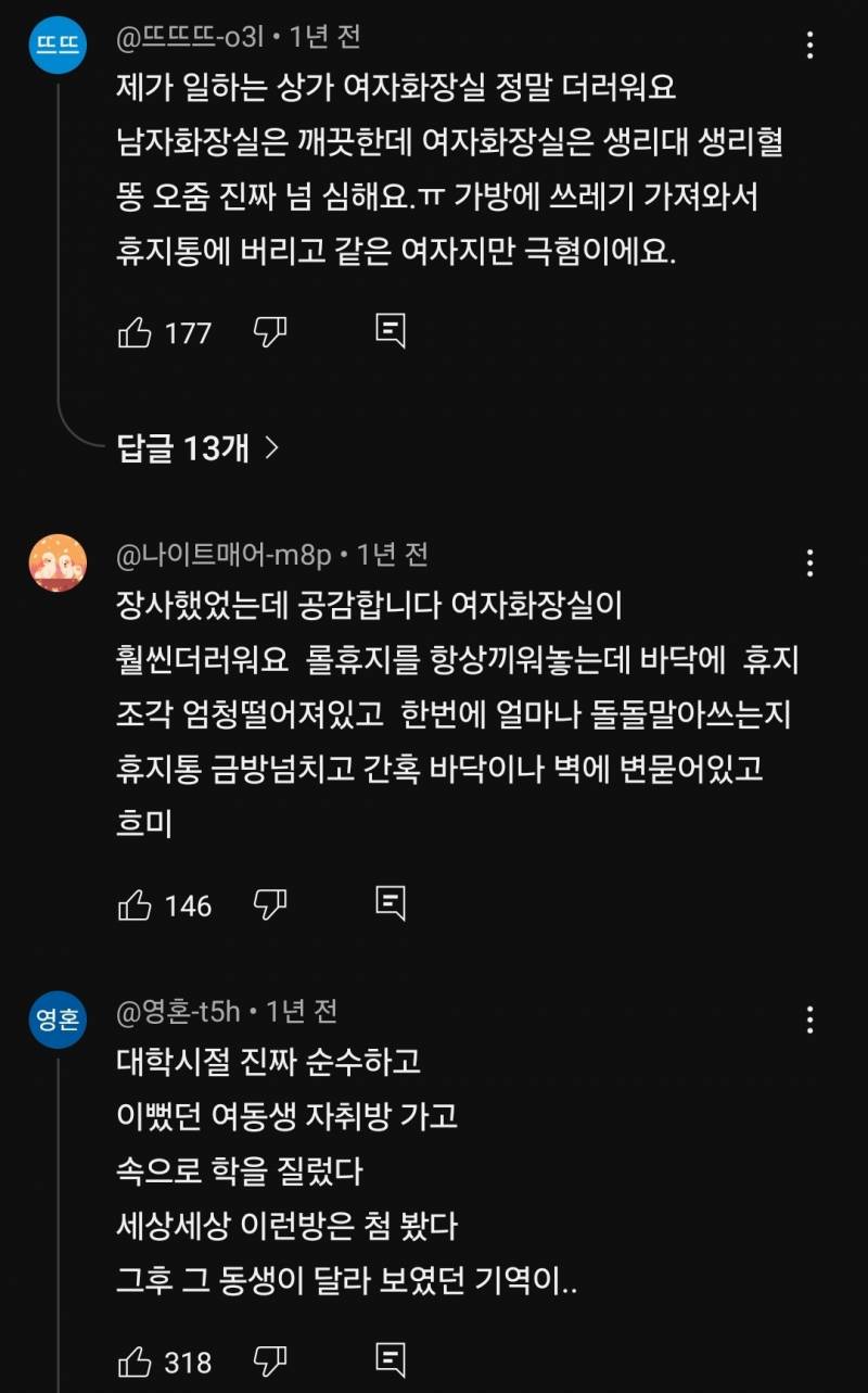 [잡담] 여자화장실이 남자화장실보다 더 더럽다는거 ㄹㅇ인가 | 인스티즈