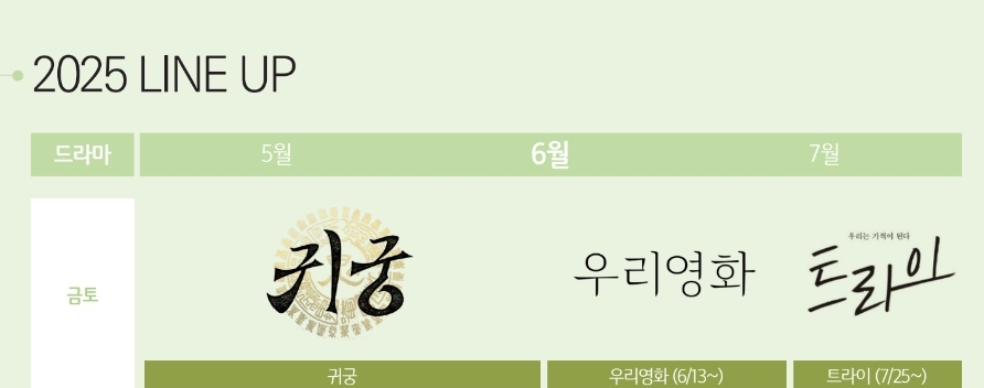 [잡담] 습스 금토드라마 라인업 귀궁-우리영화-트라이 | 인스티즈