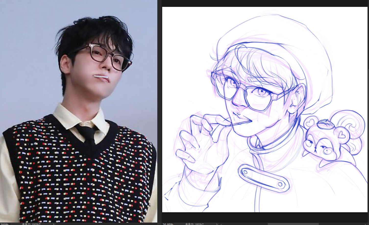 [잡담] 진짜 오랜만에 사진 참고만 해서 그림 | 인스티즈