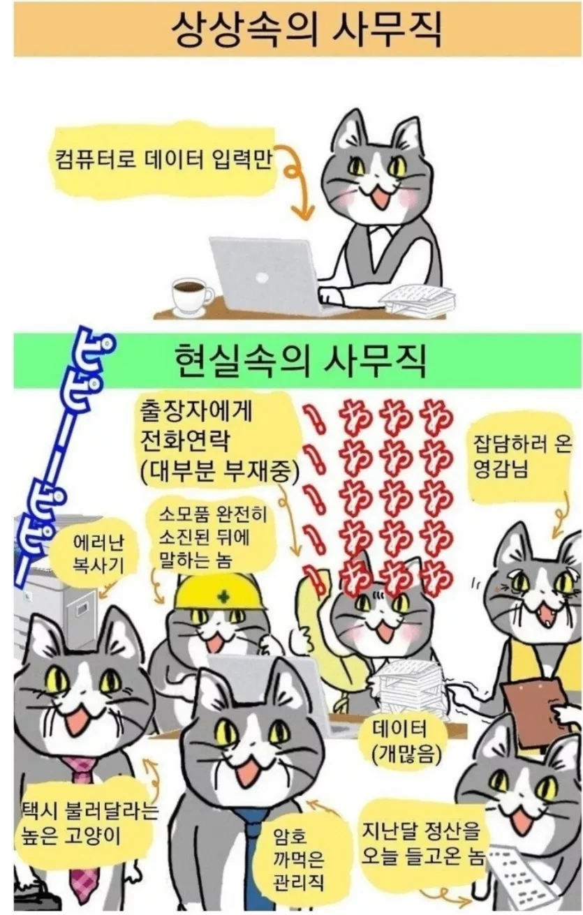 [잡담] 사무직 익들아 진짜로 이렇게 일해? | 인스티즈