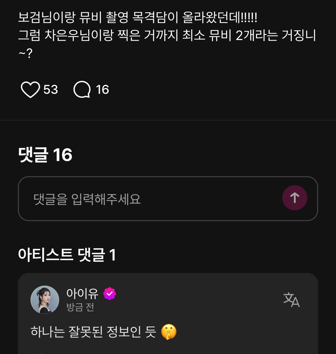 [잡담] 오 아이유 그 박보검 목격담뜬거 누가 물어봤네 | 인스티즈