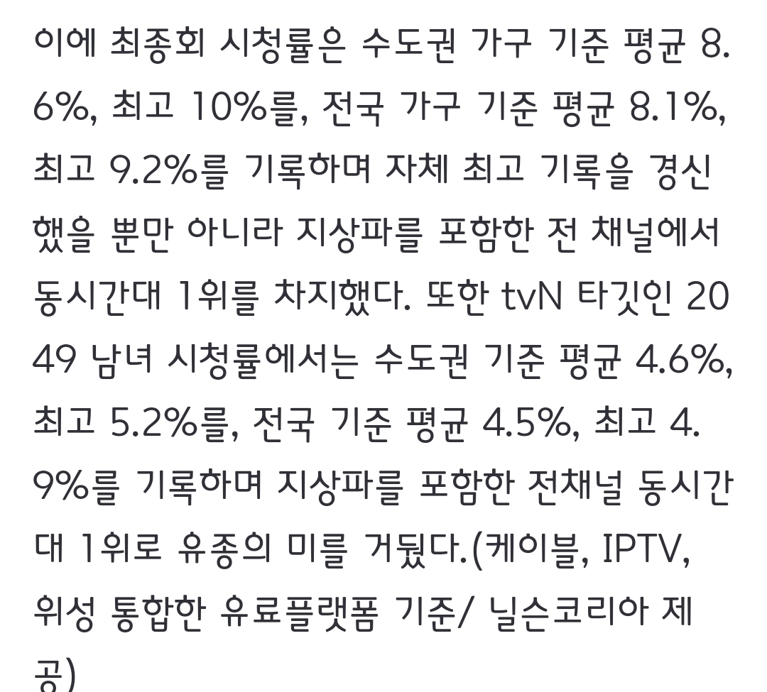 [잡담] 슬전의 최종회 시청률 기사 떴네 | 인스티즈