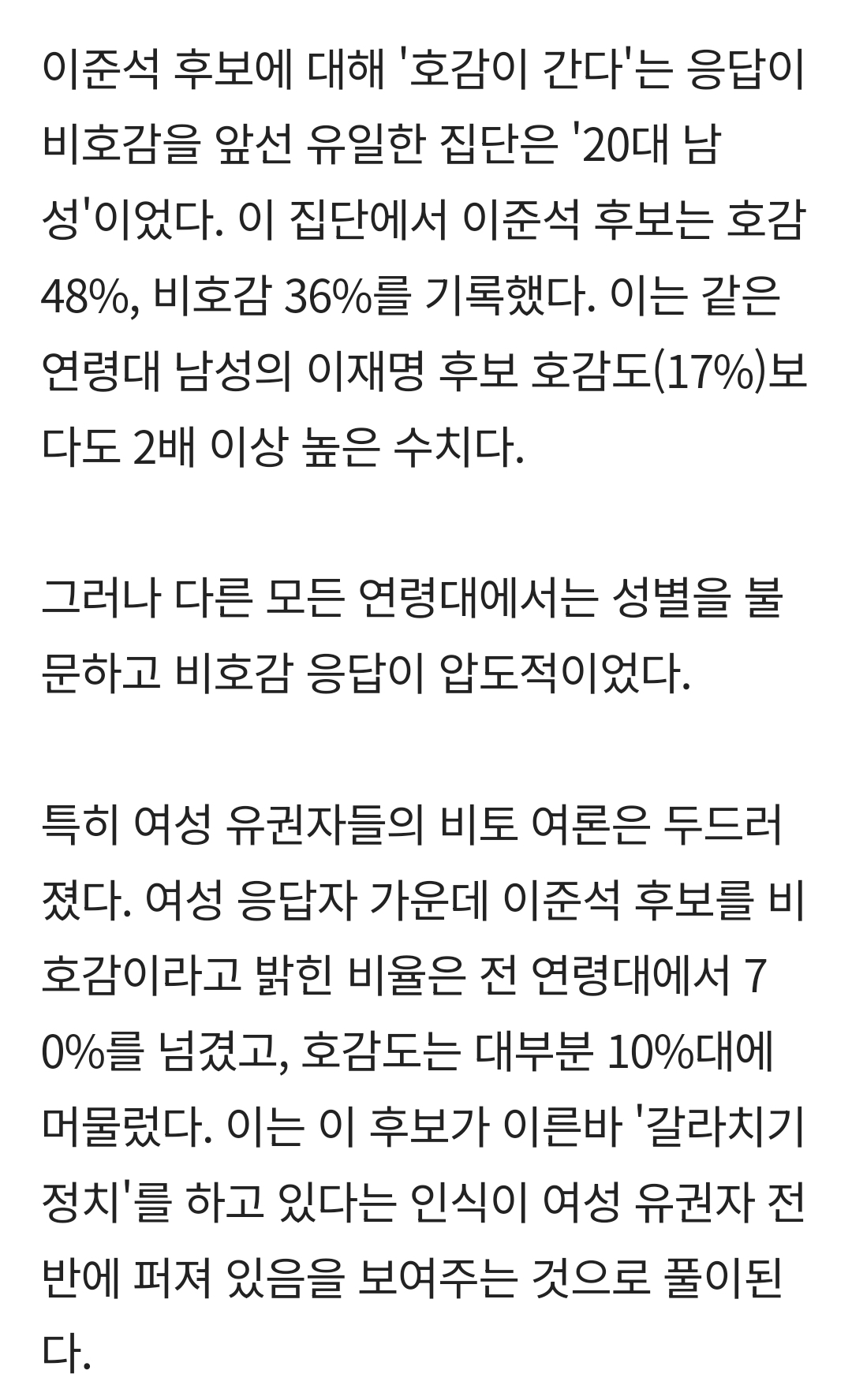 [정보/소식] "아흐, 진짜 싫어"... 이준석, '비호감도' 압도적 1위 달려 | 인스티즈