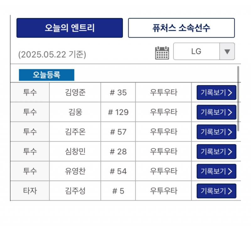 [잡담] 퓨처스 등말소(민재 말소 영찬이 등록) | 인스티즈
