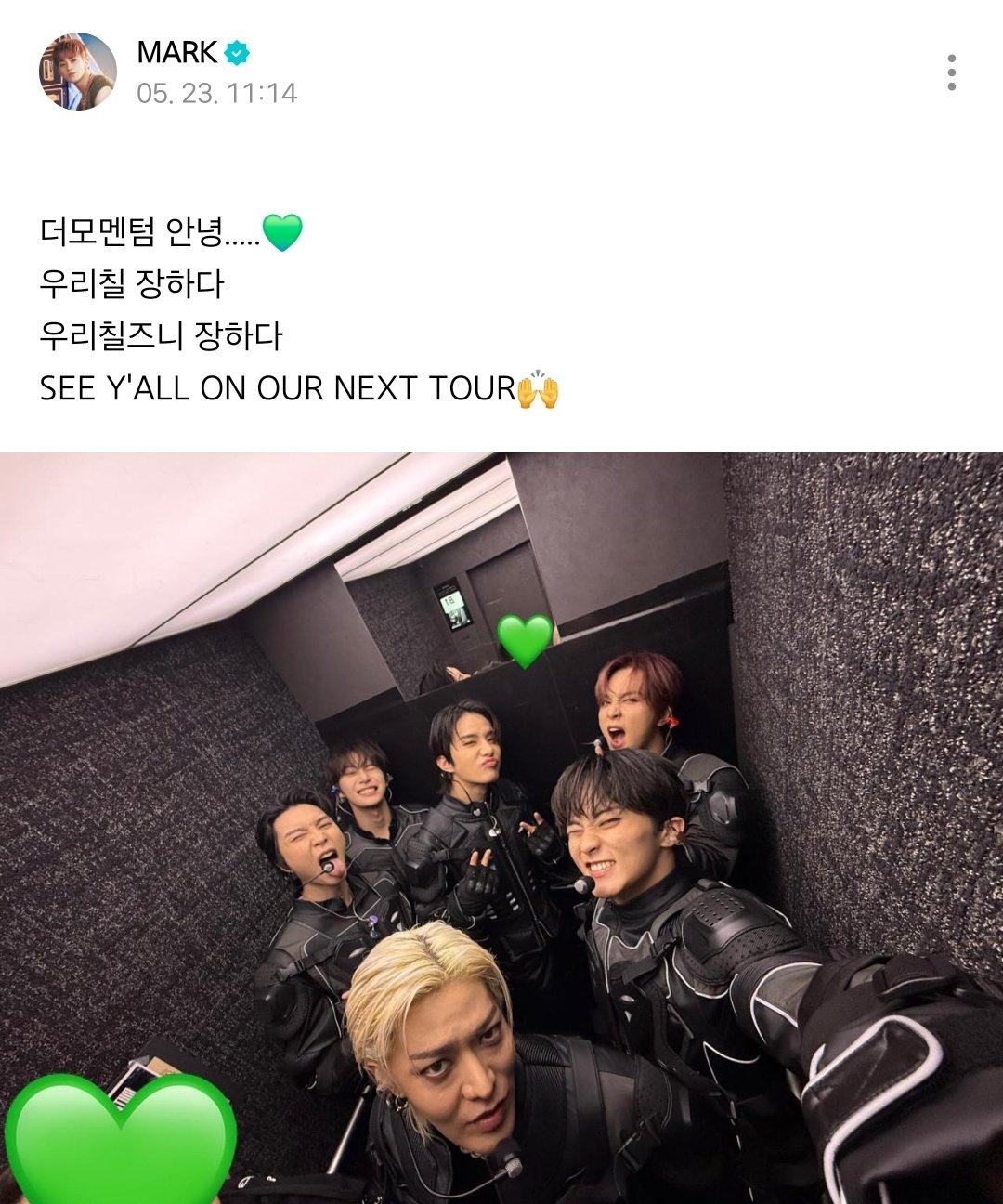 [잡담] 마크 127 위버스 올린거 지금 봤넹 | 인스티즈