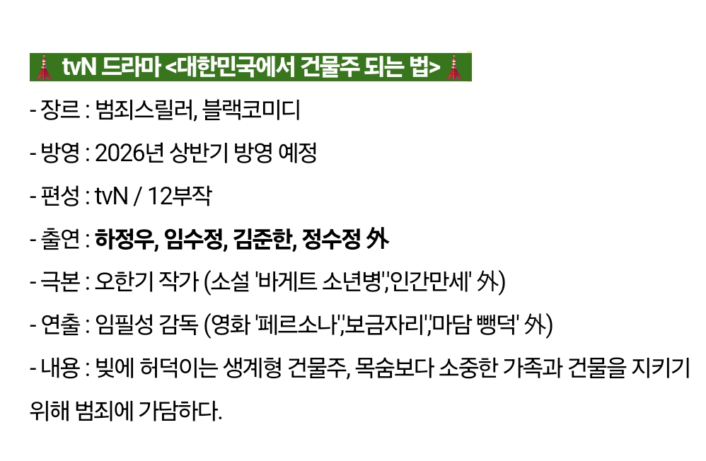 [잡담] 건물주 되는법 이거 티벤 편성인가보네 | 인스티즈