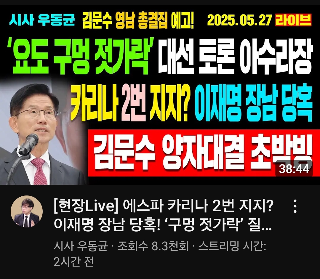 [잡담] 카리나가 김문수를 지지한다로 유튜브 도배됨 ㅋㅋㅋㅋㅋ | 인스티즈
