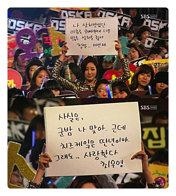[잡담] 콘서트에서 스케치북 드는 팬 많아? | 인스티즈