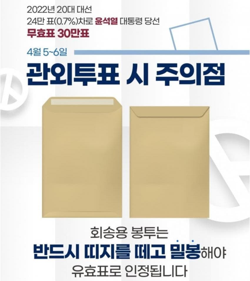 [정보/소식] ❗️관외사전투표시 주의사항❗️ | 인스티즈