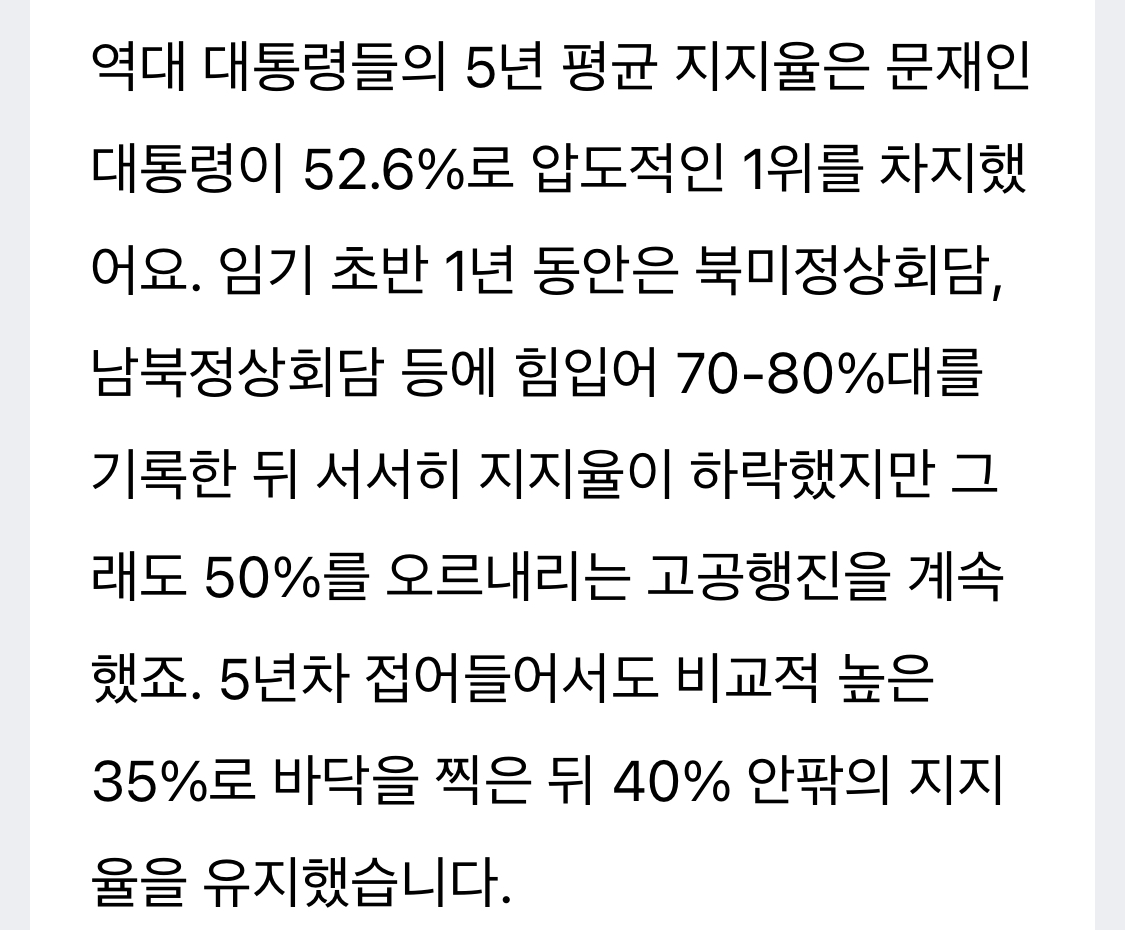 [잡담] 다들 문재인 퇴임전까지 역대급 지지율이었던건 아무도 모르더라 | 인스티즈