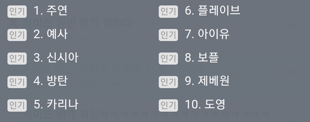 [잡담] 헐 뭐야 인티 검색어 라이즈 없음 | 인스티즈