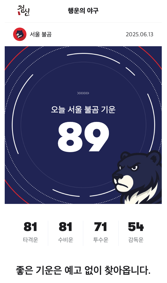 [잡담] 무속 🍀 야구 오늘의 운세! | 인스티즈