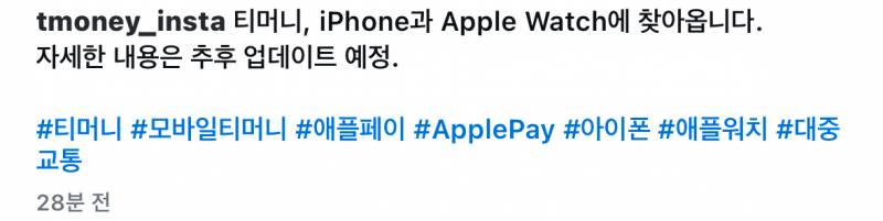 [잡담] 애플페이 교통카드 티머니 드디어 확정났다 ㅠㅠ | 인스티즈