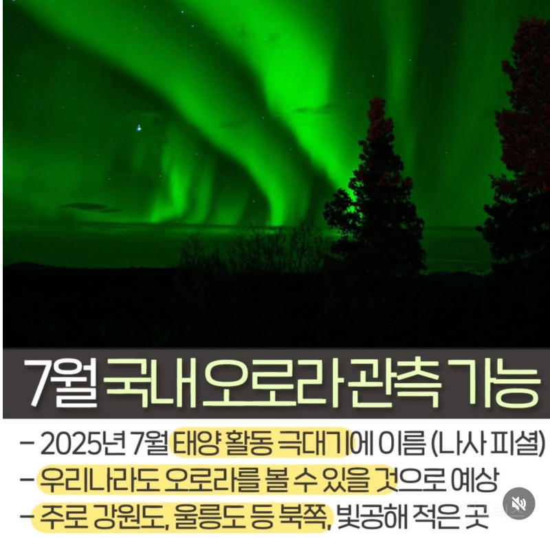 나사 : 7월에 한국 오로라 관측 가능 | 인스티즈