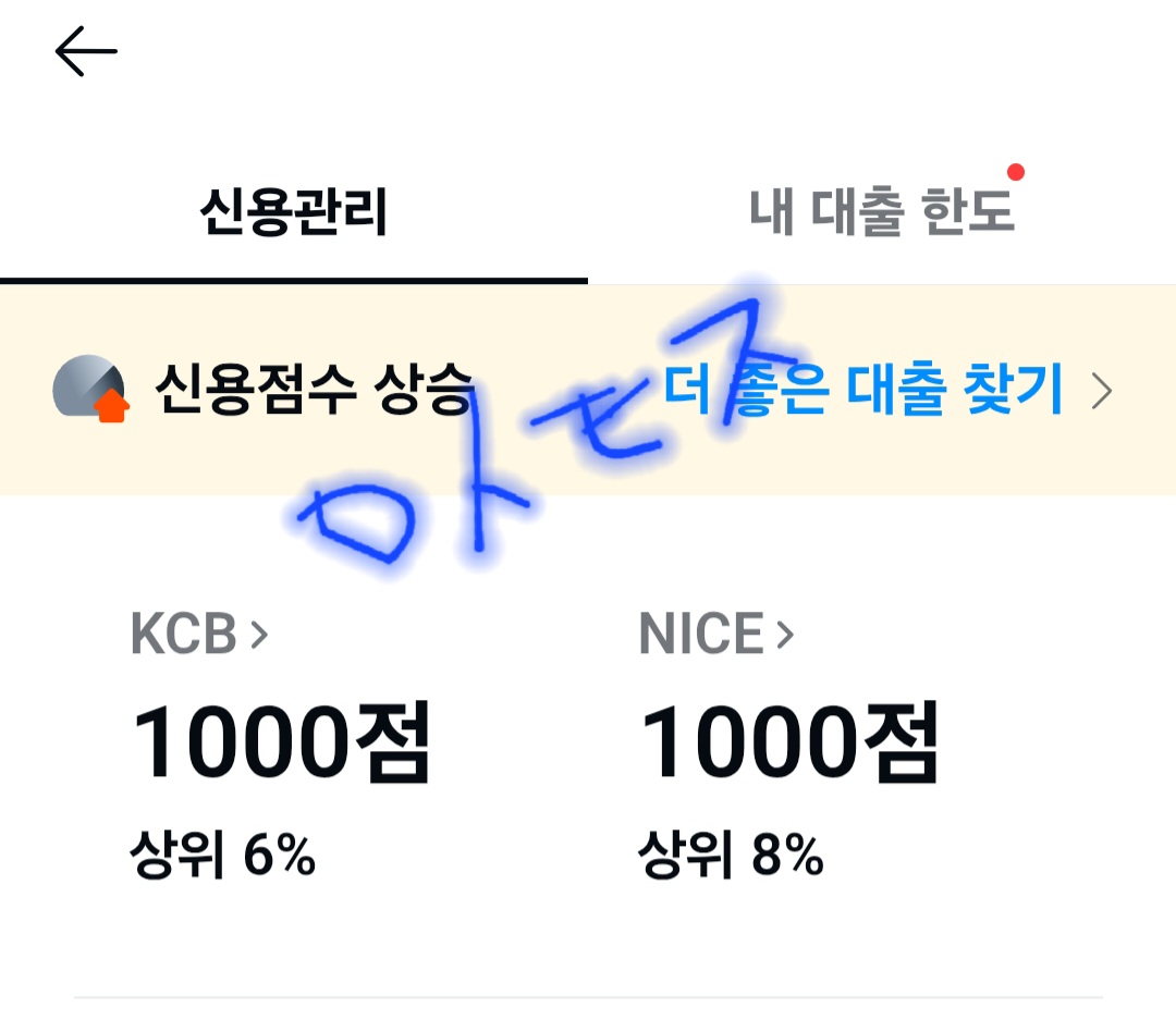 [잡담] 신용점수 올랐다 1000점🙆🙆🙆🙆 | 인스티즈