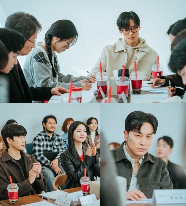 [정보/소식] '우리영화' 남궁민-전여빈-이설, 영화 '하얀 사랑' 대본리딩 현장 | 인스티즈