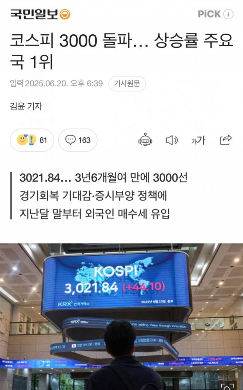 최근 대한민국 주식시장 상황 | 인스티즈