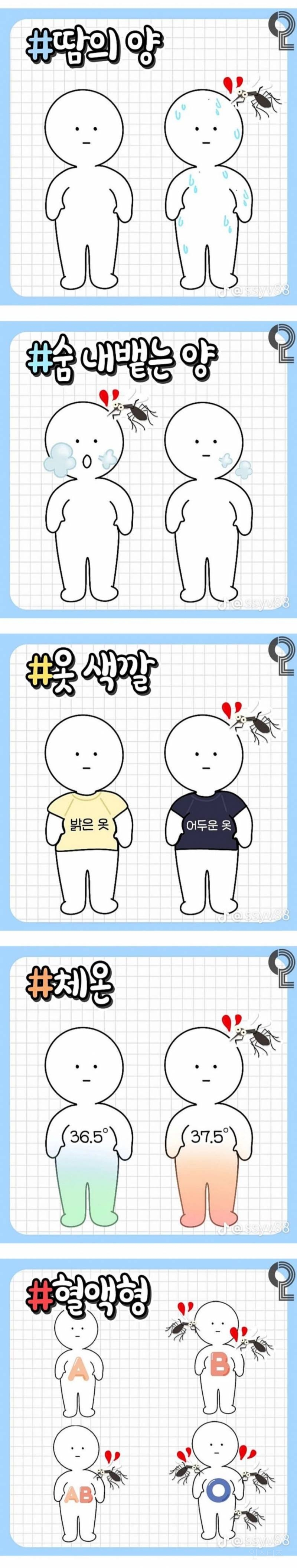 모기가 좋아하는 사람들 | 인스티즈