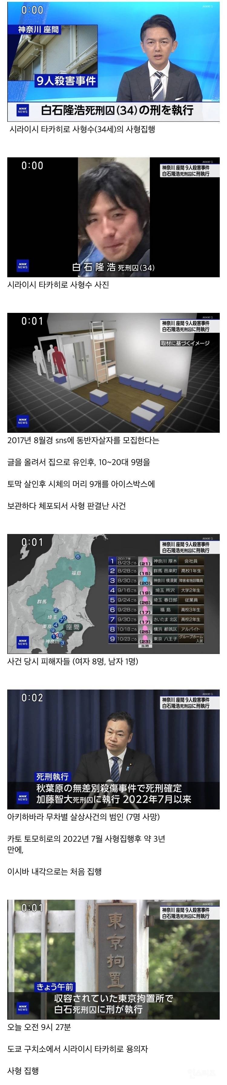 일본 22년 이후 3년 만에 사행집행 | 인스티즈