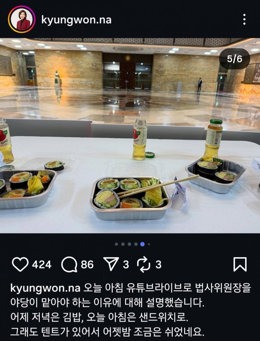 [정보/소식] 현재 국캉스 중인 나경원 | 인스티즈